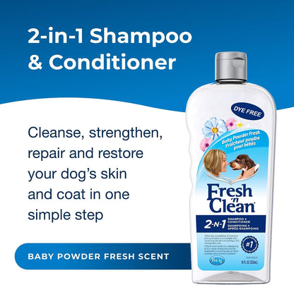 PetAg dog shampoo baby powder scent branding detail