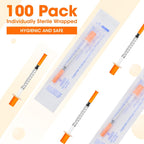 Ginallt veterinary insulin syringe tool plunger and barrel detailed view.