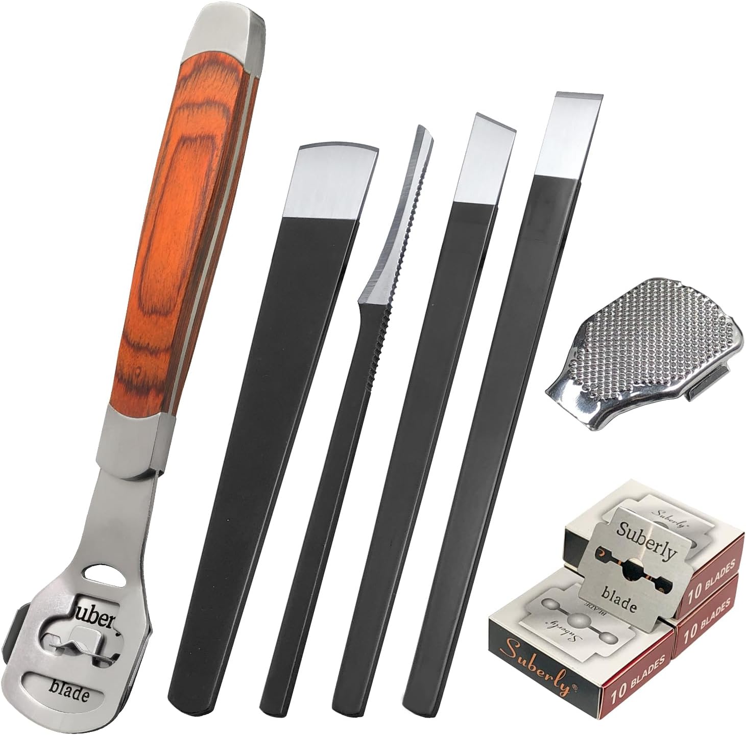 POQOD 36-piece callus shaver set for feet front view