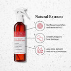 Professional dog styling spray being used for precise scissor work