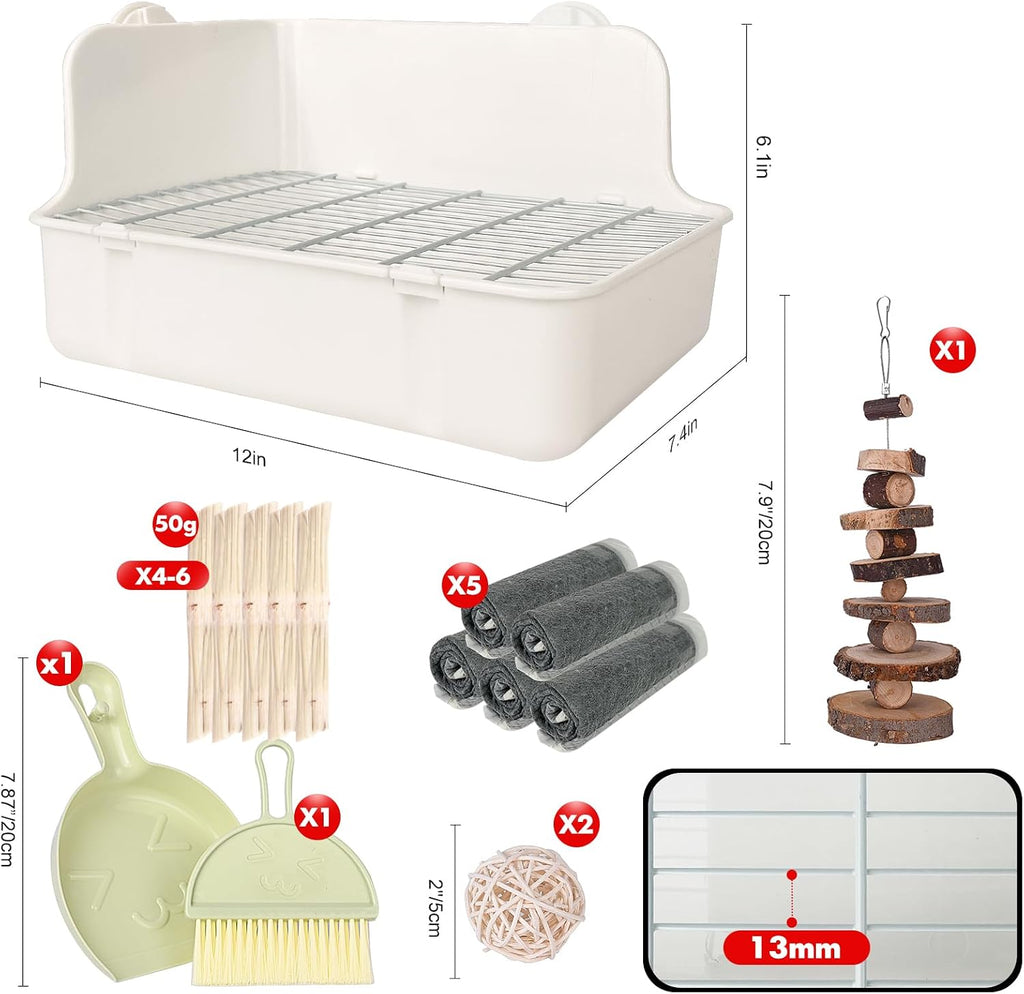 RUBYHOME small animal potty trainer corner pan angled view