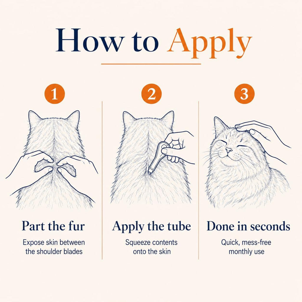 Waterproof flea and tick topical for cats over 1.5 pounds