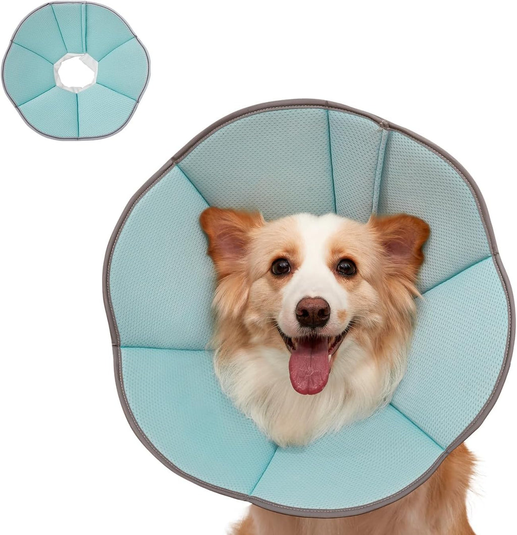 MAXFUT Dog Cone Collar,Soft Cone for Dogs to Stop Licking After Surgery,Non Inflatable Dog Donut Cone (Blue, XXL) - Image 13