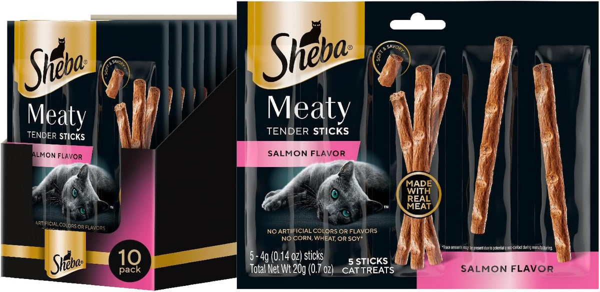 Sheba Meaty Tender Sticks Cat Treats Chicken, Tuna Flavor, or Salmon Flavor, 0.14 oz., 70 Count - Image 15