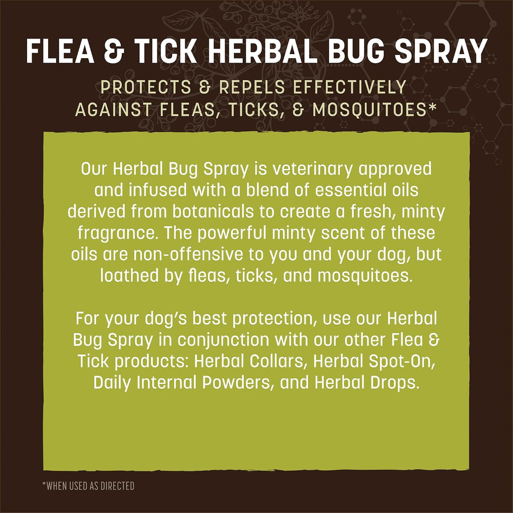 Earth Animal natural flea and tick spray held in hand