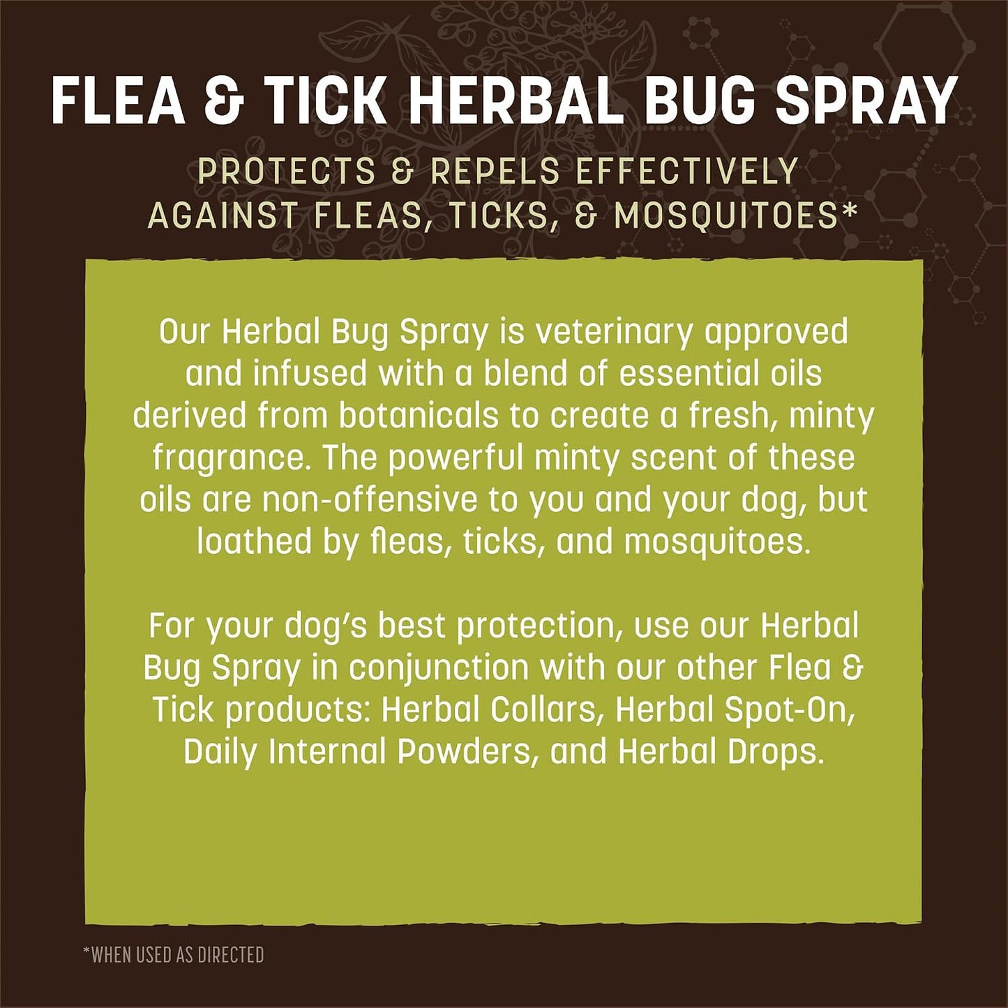 Earth Animal natural flea and tick spray held in hand