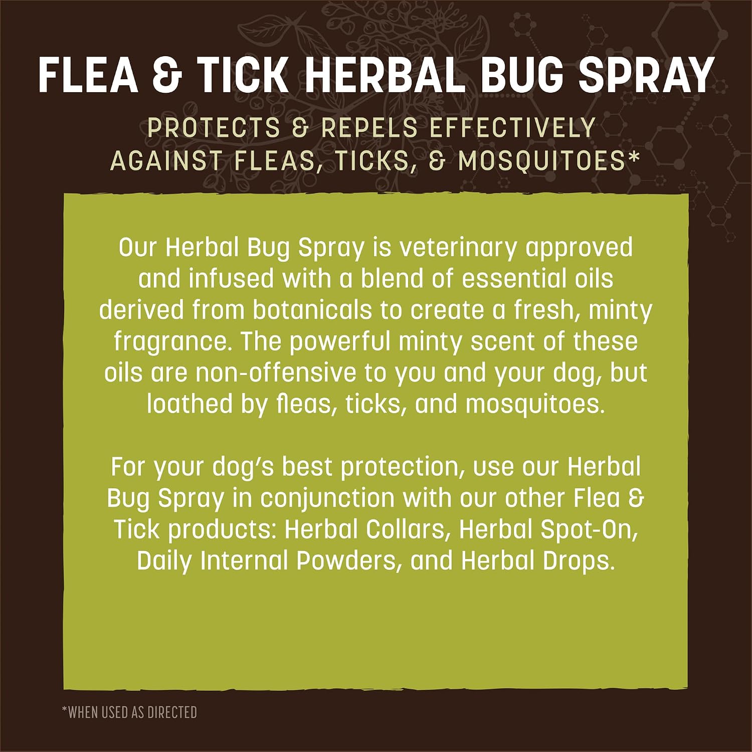 Earth Animal natural flea and tick spray held in hand
