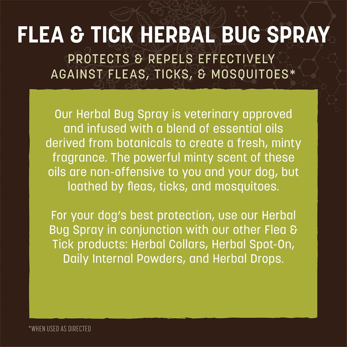 Earth Animal natural flea and tick spray held in hand
