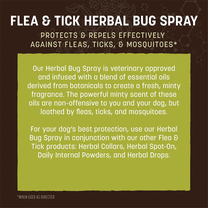 Earth Animal natural flea and tick spray held in hand