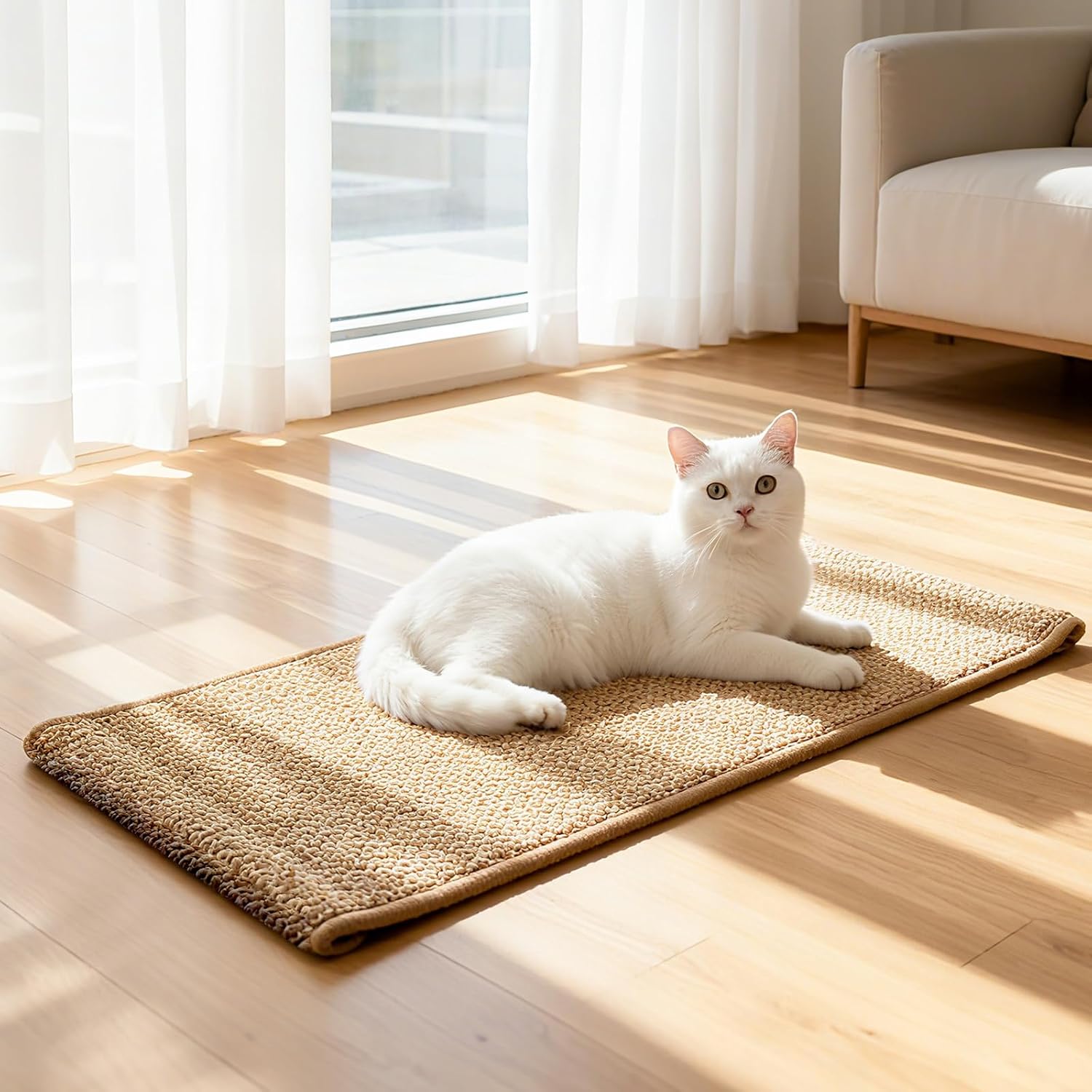 Ordora large cat scratcher mat showing horizontal surface