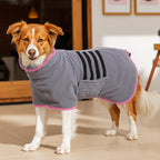 Microfibre Dog Bathrobe Towel Wrap Super Absorbent Dog Drying Coat Bath Robe for Puppy, Medium & Large Dogs, Fast Drying, Adjustable - Image 10