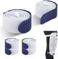 Sivya 4 pack blue catheter leg bag straps front view.