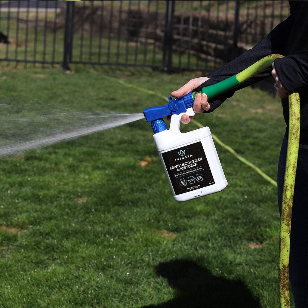 Using TriNova lawn treatment on concrete patio