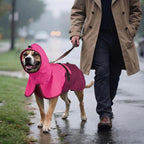 BRKURLEG large dog monsoon apparel highlighting the adjustable drawstring hood