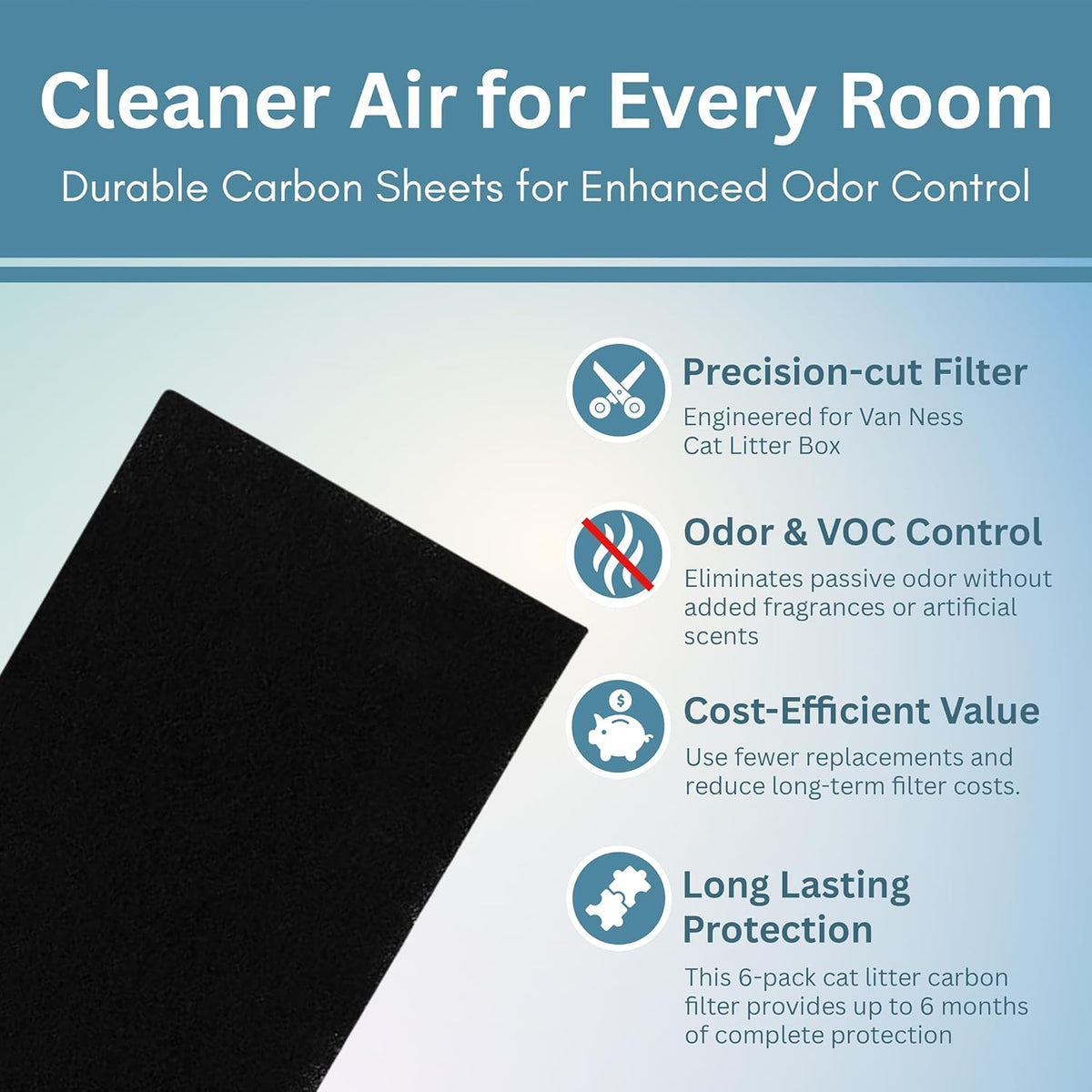 Activated carbon filter pad close up texture
