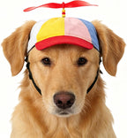 Cats Dogs Propeller Hat Halloween Costume Accessory for Cats Dogs Cute Funny Colorful Pets Rainbow Helicopter Hat Baseball Cap - Image 9
