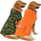 HDE Reversible Hooded Dog Raincoat Slicker Poncho for Small Medium Large Dogs - Ducks Yellow - L - Polyester - Image 13