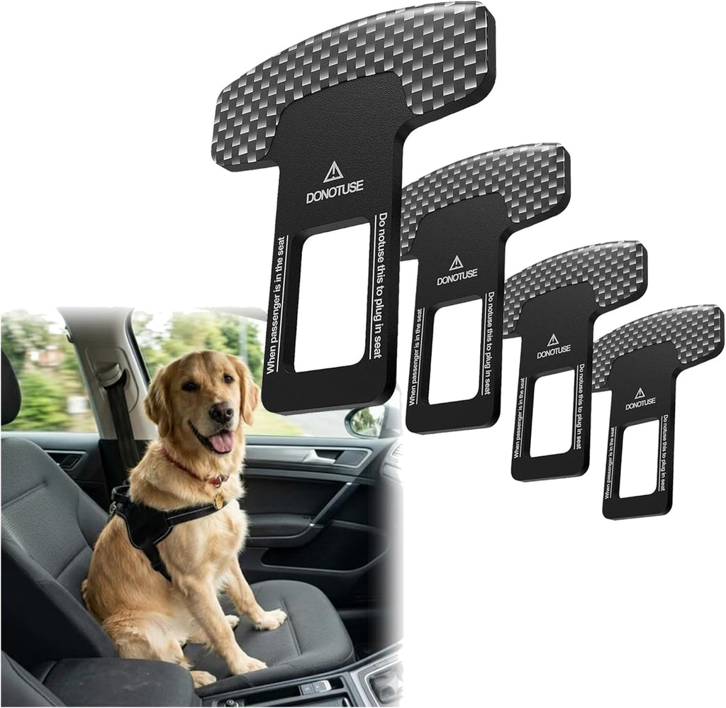 Generic dog car safety leash black nylon strap with metal clip