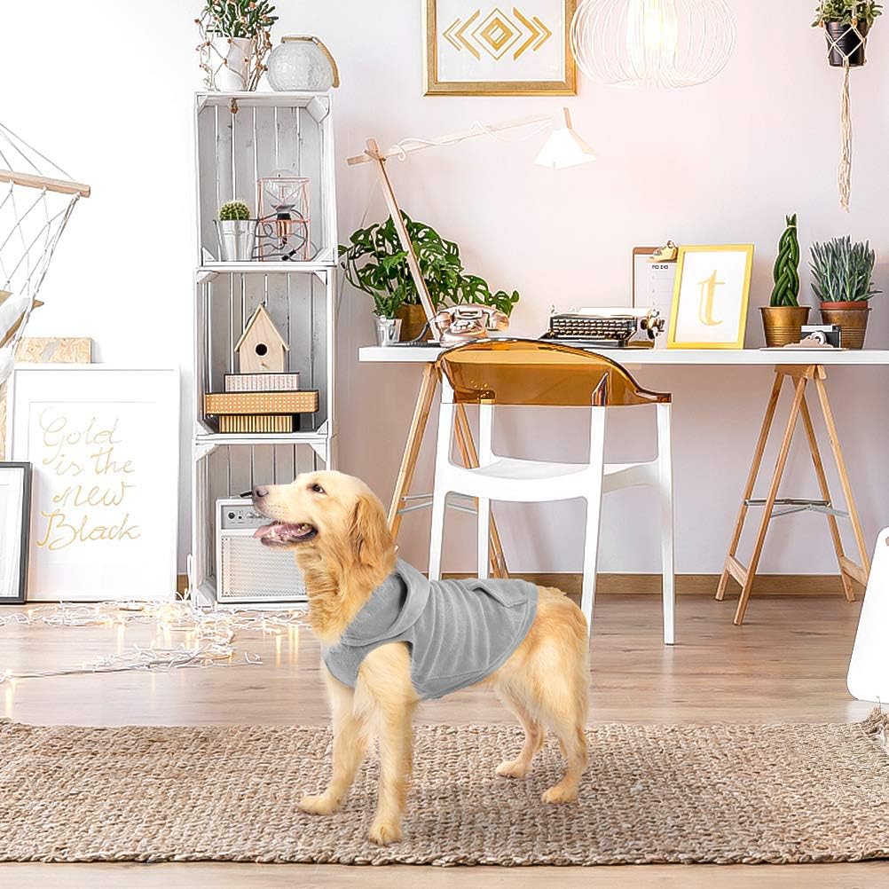 Expawlorer grey extra large pet hoodie close up material texture