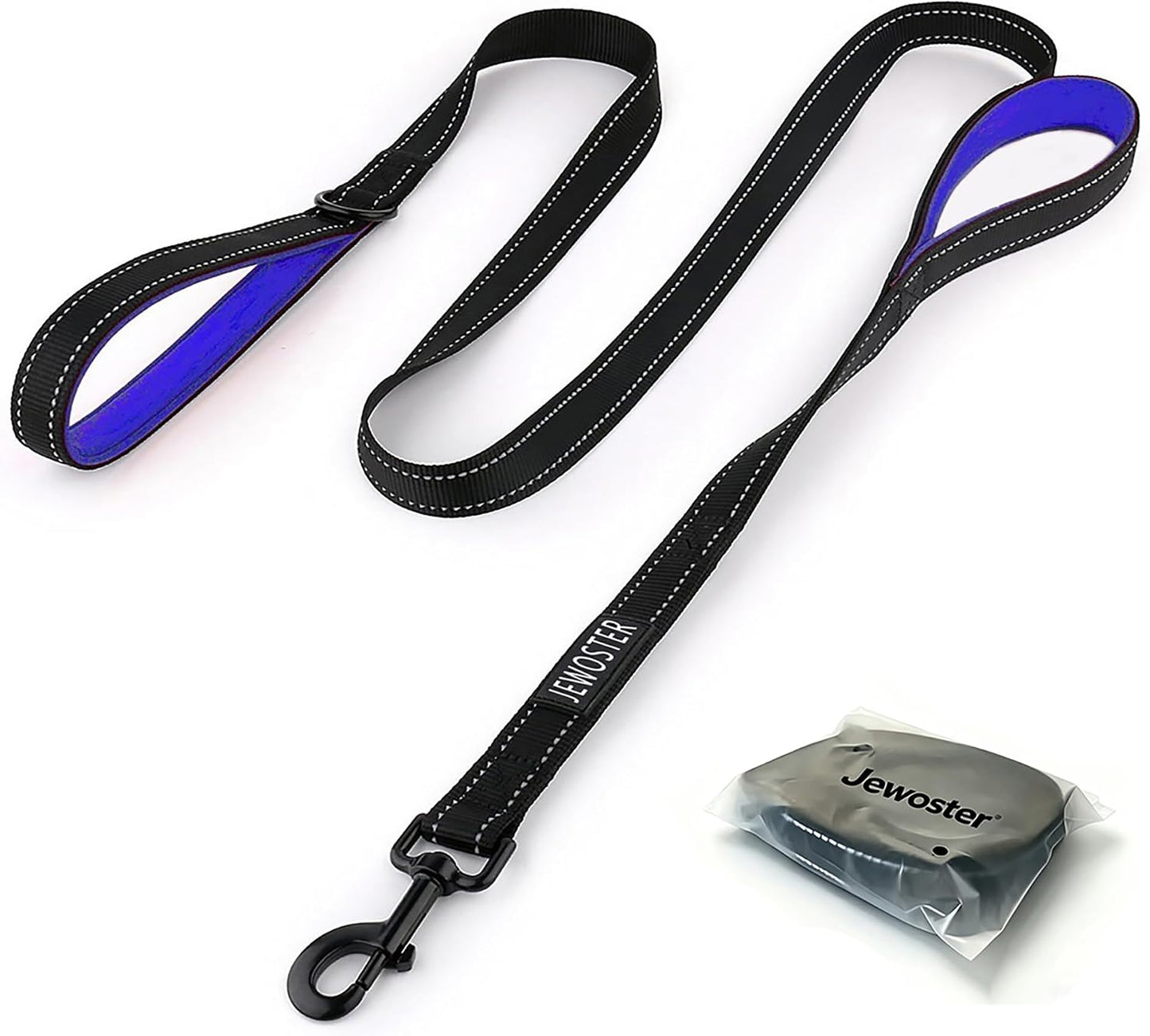 Heavy Duty Dog Leash - 2 Handles by Padded Traffic Handle for Extra Control, 6foot Long - Perfect for Medium to Large Dogs (6 ft, Black) - Image 10