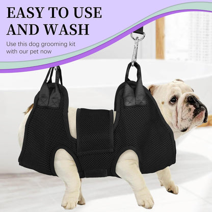Patiencet grooming hammock safety strap and buckle details