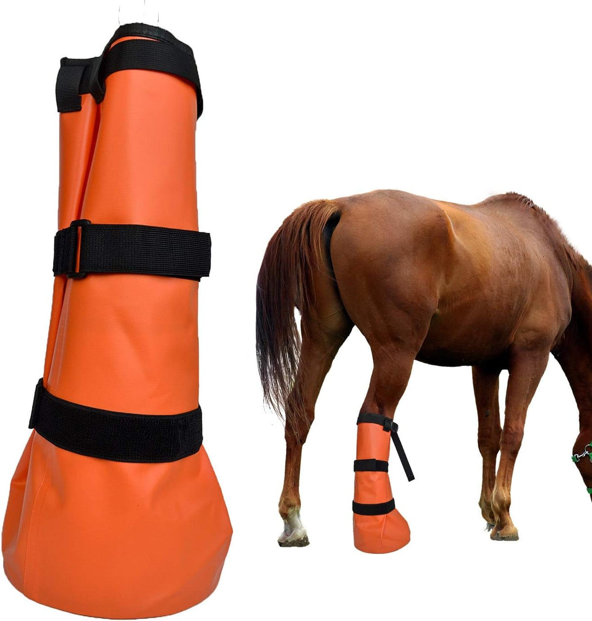 yeezo Hoof Soaking Boot Horse Soaker Hooves Treatment Bag with EVA Pad 1 Pair - Image 10