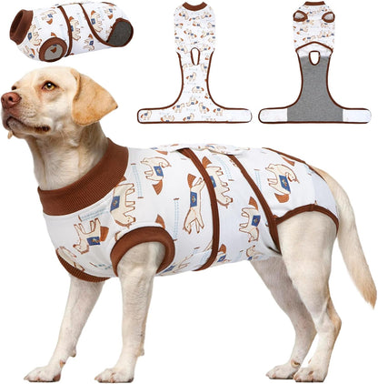 Kuoser Dog Recovery Suit Female, Soft Puppy Surgery Suit, Dog Recovery Suit After Surgery, Post-Op Onesie for Female & Male Dogs, Soft Protective Wear, PinkRibbon S - Image 14