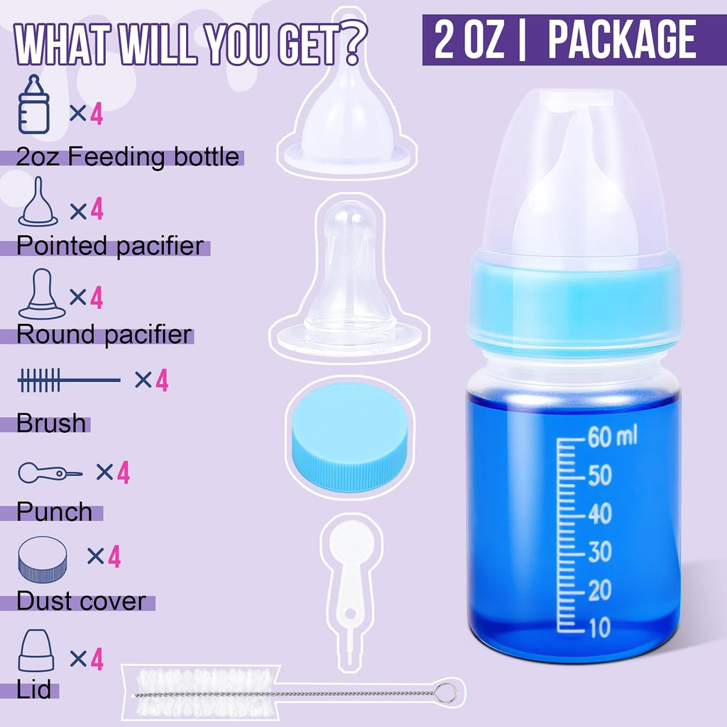 UMETASS small animal feeding supplies kit with cleaning brush and alternative replacement pacifiers