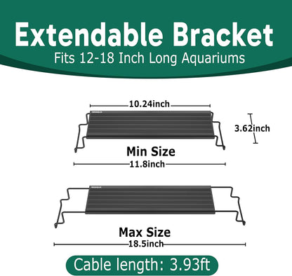 Complete product packaging content for the imported NEOAQLUX full spectrum LED aquarium lighting system.