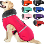 QBLEEV Warm Reflective Dog Jacket, Waterproof Winter Coat With Turtleneck, Thick Fleece Snowsuit for Cold Weather, Christmas Vest Pet Apparel for Small Medium Large Dogs L - Image 14