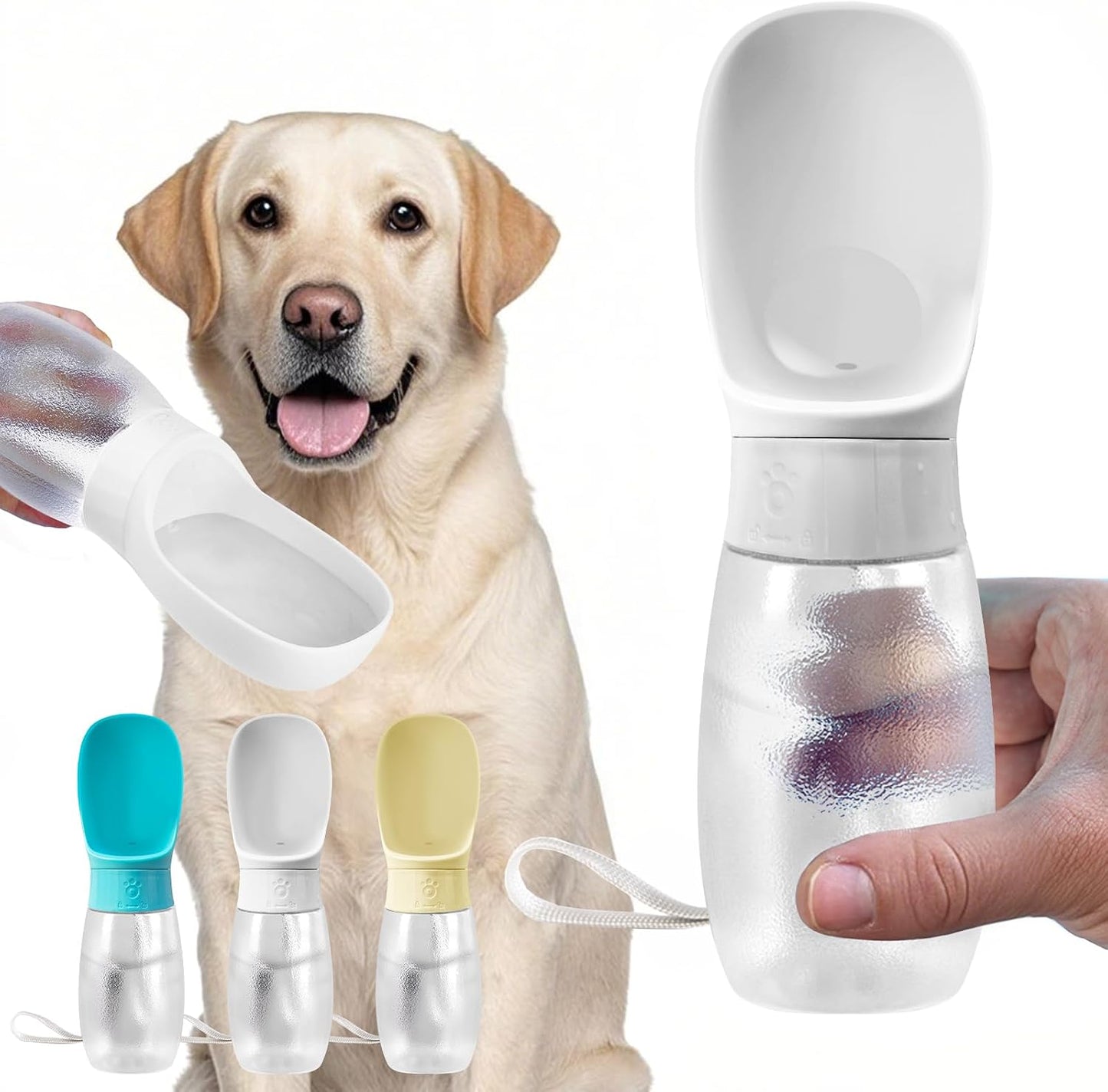 Kalimdor Dog Water Bottle,Leak Proof Portable Puppy Water Dispenser with Drinking Feeder, Dog Walking Accessories for Pets Outdoor Walking, Hiking, Travel, Food Grade Plastic - Image 10