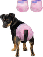 Pet Soft Dog Diapers Female, Disposable Female Dog Diaper, Doggie Diapers for Cat Puppy with Adjustable Foam Tail Hole(Pink,12S) - Image 11