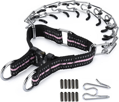 Pinch Collar for Dogs Adjustable Dog Training Collar with Comfortable Rubber Tip and Quick Release Buckle for Small Medium Large Dogs (Medium, Black) - Image 11