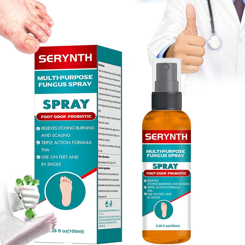 Serynth Antifungal Foot and Shoe Spray 100ml front view bottle for athlete's foot treatment