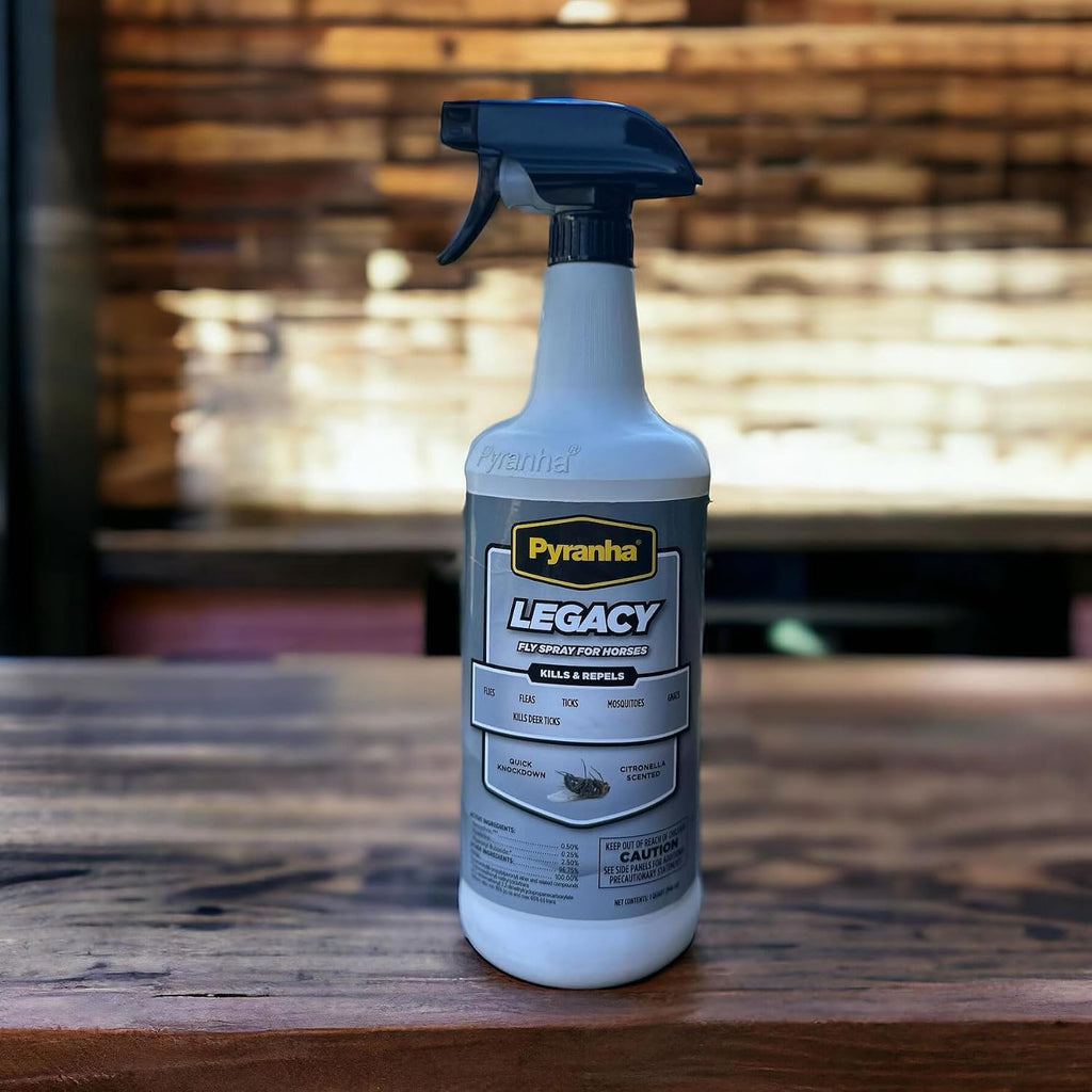 Pyranha Legacy citronella scented fly control spray back label