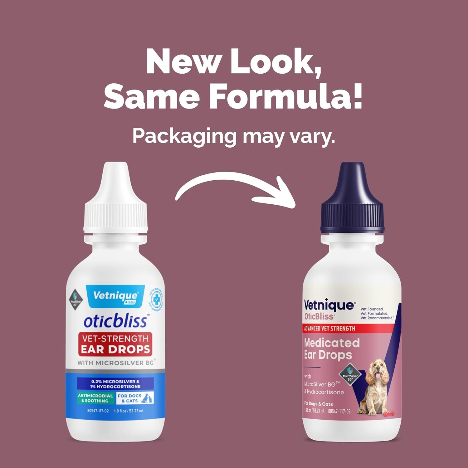 Vetnique Oticbliss medicated ear drops bottle