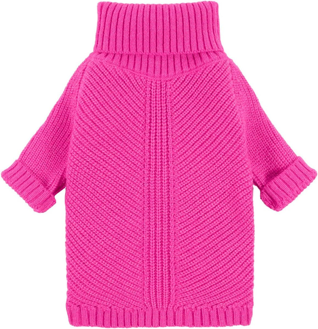 Fitwarm Thermal Knitted Dog Sweater Doggy Winter Coat Pet Clothes Doggie Turtleneck Jacket Puppy Outfits Cat Sweatsuit Sage Green Medium - Image 13