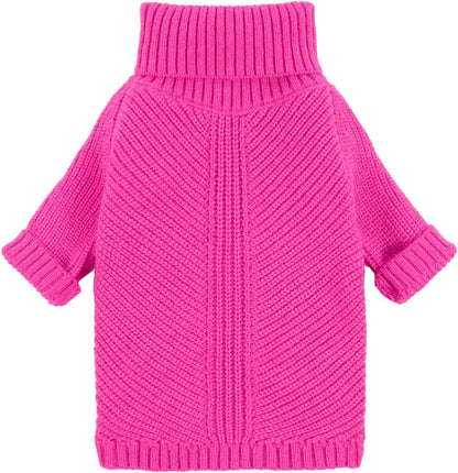 Fitwarm Thermal Knitted Dog Sweater Doggy Winter Coat Pet Clothes Doggie Turtleneck Jacket Puppy Outfits Cat Sweatsuit Sage Green Medium - Image 13