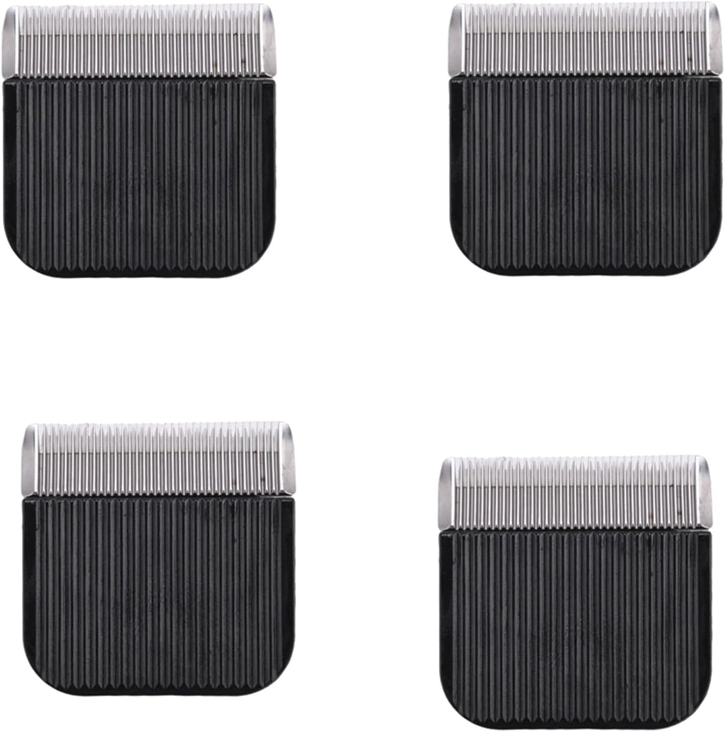 Generic 4X pet hair replacement blade front view showing white ceramic teeth and black housing