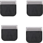 Generic 4X pet hair replacement blade front view showing white ceramic teeth and black housing