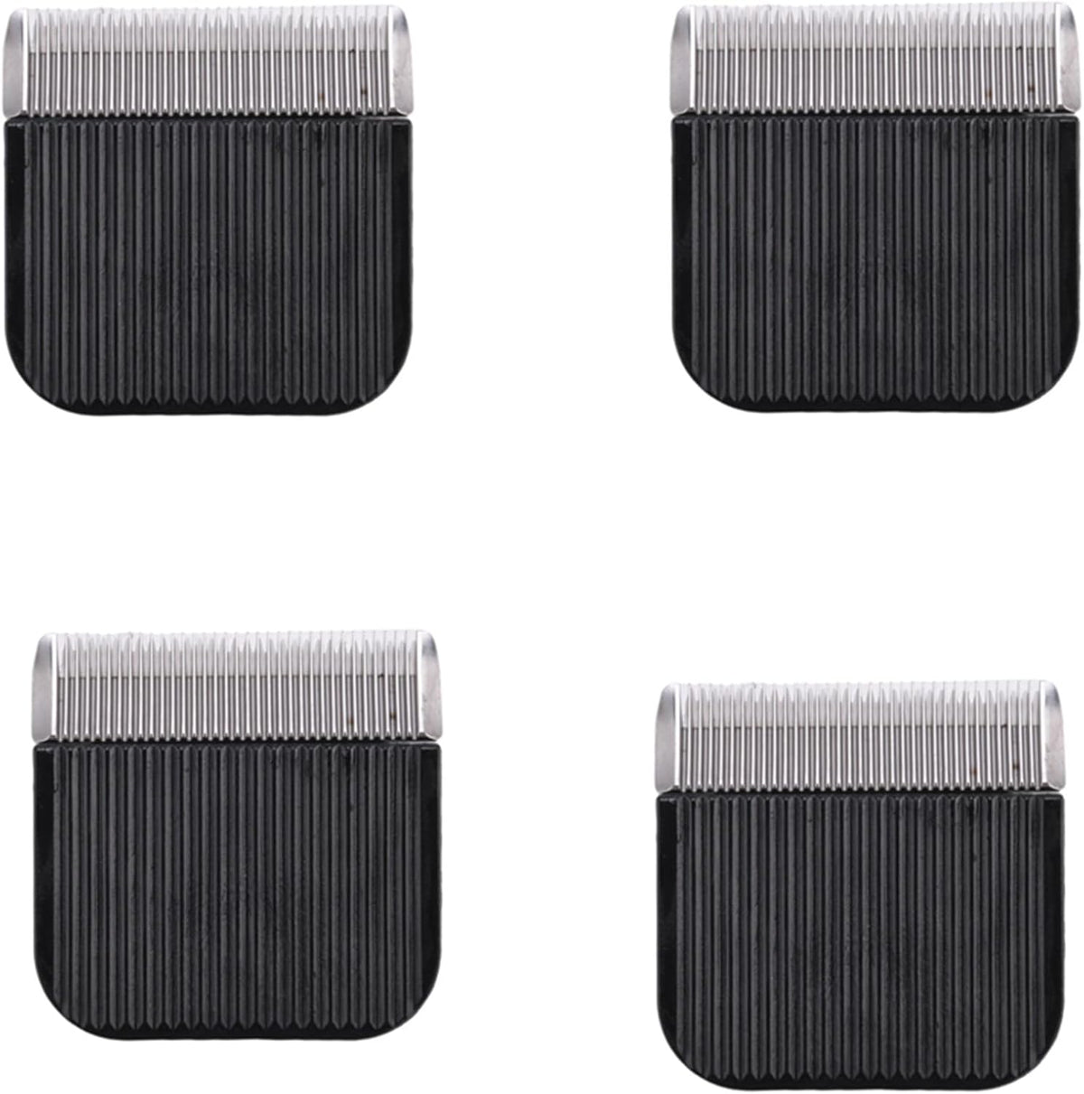 Generic 4X pet hair replacement blade front view showing white ceramic teeth and black housing