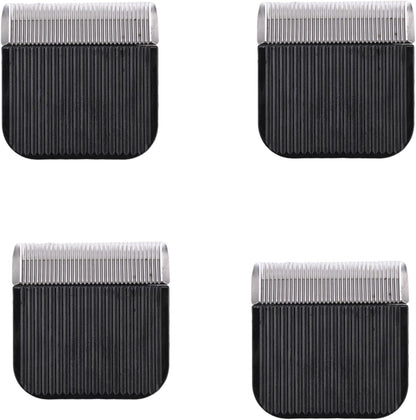 Generic 4X pet hair replacement blade front view showing white ceramic teeth and black housing