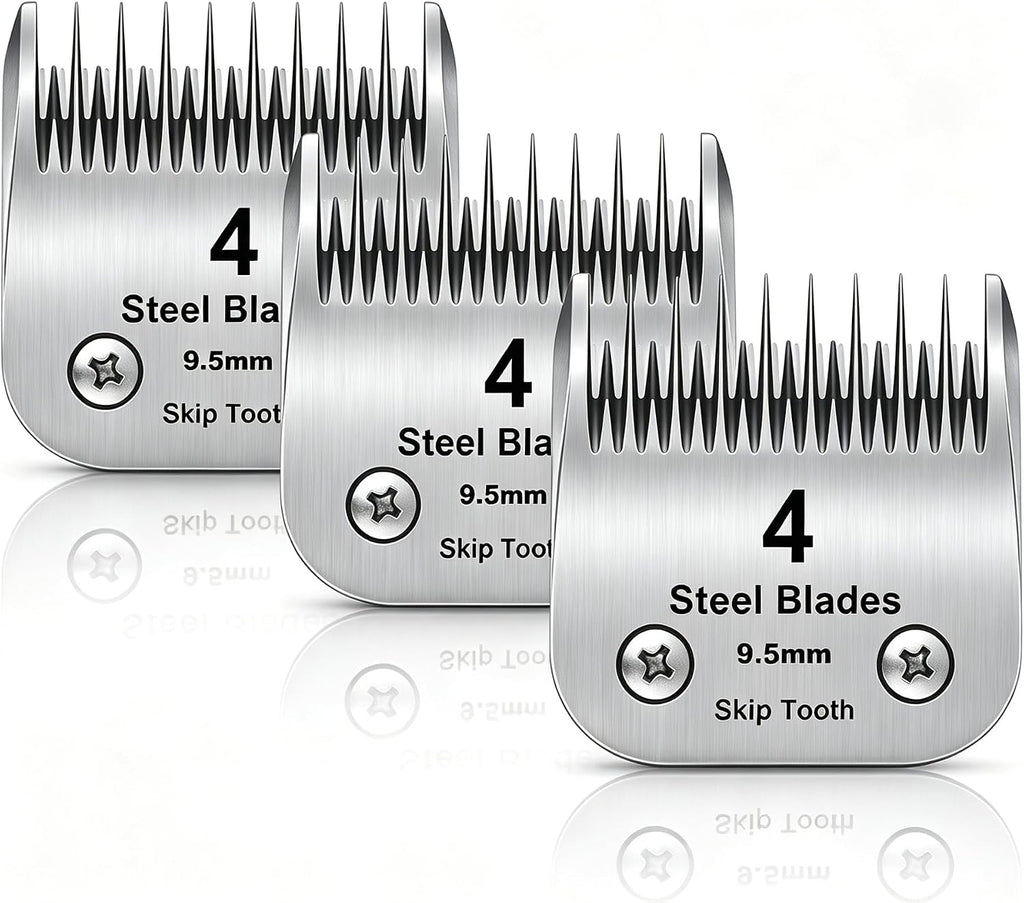 7 Skip Tooth Detachable Pet Dog Grooming Steel Blades,Compatible with Andis,Oster A5,Wahl KM10 Series Clippers,Cut Length 1/8-Inch (3.2mm) 1 Pack - Image 15