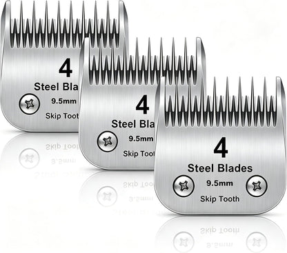 7 Skip Tooth Detachable Pet Dog Grooming Steel Blades,Compatible with Andis,Oster A5,Wahl KM10 Series Clippers,Cut Length 1/8-Inch (3.2mm) 1 Pack - Image 15