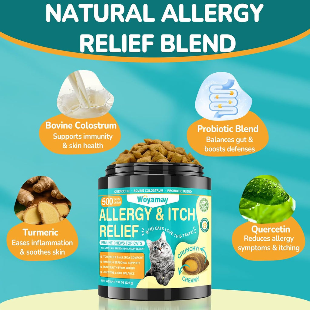 Woyamay grain free immune support cat treats for scratching relief