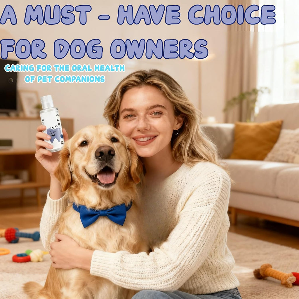 Two pieces of professional pet oral cleaning solution for healthy gums