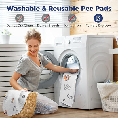 Two Furtime pee pads folded for travel storage