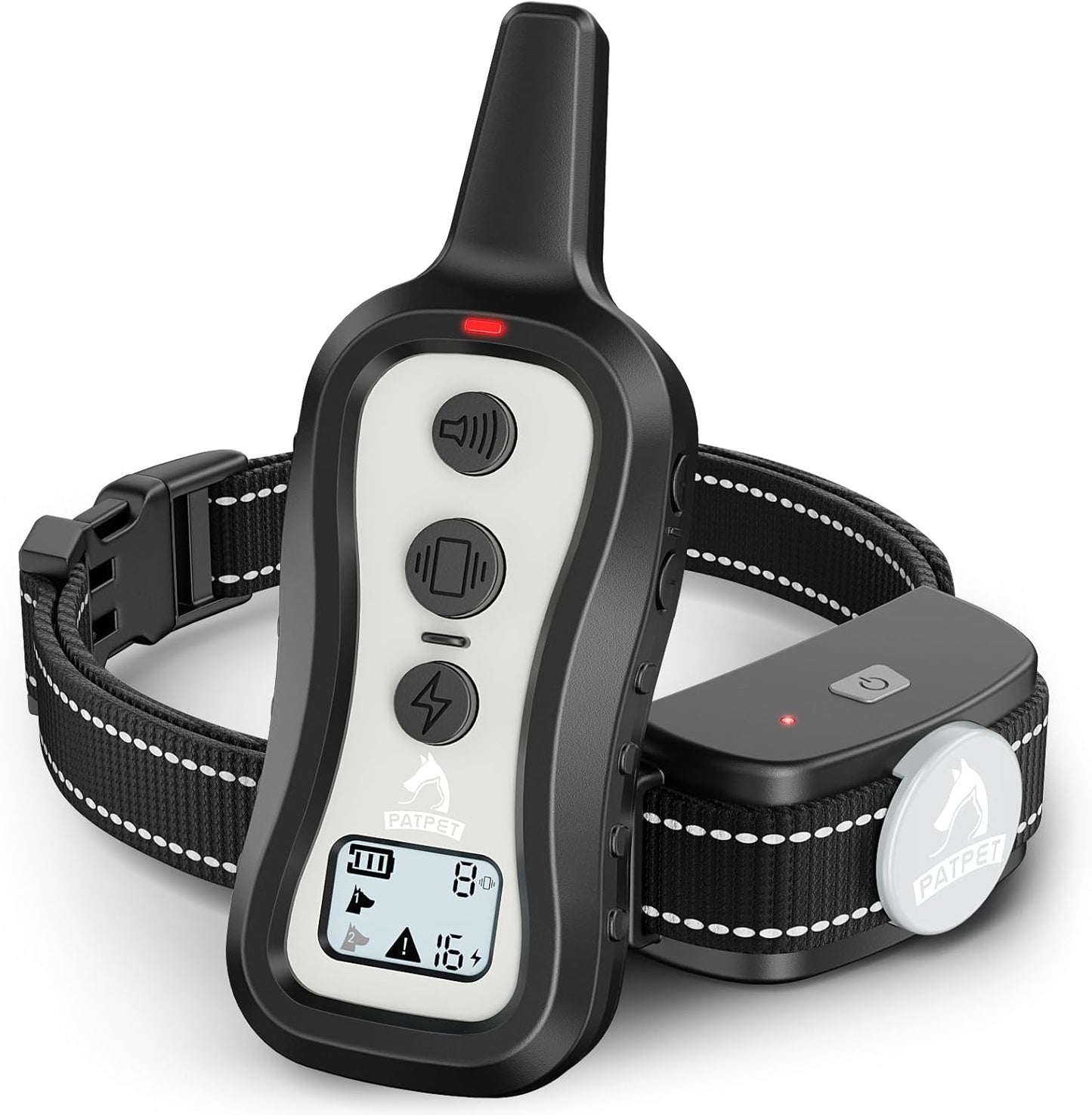 Patpet dog training collar with remote front view