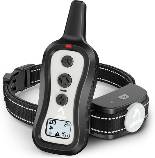 Patpet dog training collar with remote front view