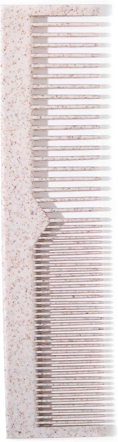 Close up of the dual width straight teeth on a biodegradable grooming comb